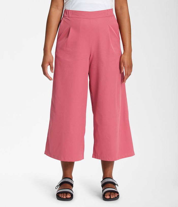 Pantalones The North Face Mujer Rosas Estándar Wide Leg 83592QSYB